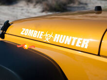 2X ZOMBIE HUNTER EDITION for JEEP Wrangler CJ TJ YK JK Hood Vinyl Sticker Decal 2