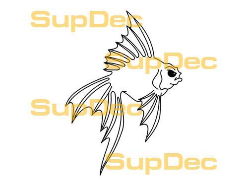 FISH Vinyl Art Wall  Window Bathroom Sticker Decal removable #11