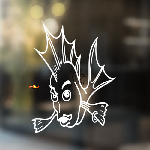 Punk Fish Universal Vinyl Decal Sticker