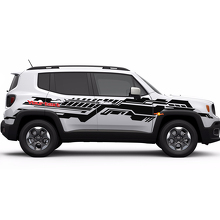 Cusctom Text Technical Graphic Stripe Vinyl Decal Sticker For Jeep Renegade 3