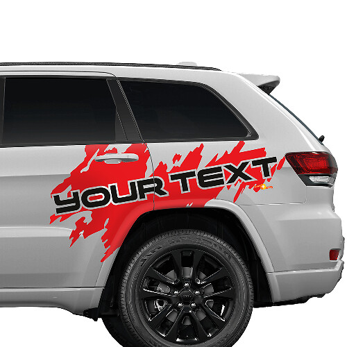 Custom Text Side Splash Graphic Vinyl Sticker Decal For Jeep Cherokee Trailhawk