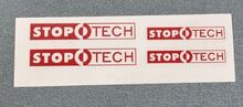 Stop Tech Brake Caliper High Temp Vinyl Decal Stickers (Any Color) 2