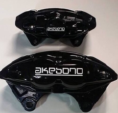 Akebono Style Brake Caliper High Temp Vinyl Decal Set of 4