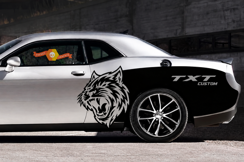 CUSTOM Cat Billboard Graphic Side Vinyl Decal Sticker for Dodge Challenger SRT, Hellcat 2015-2017