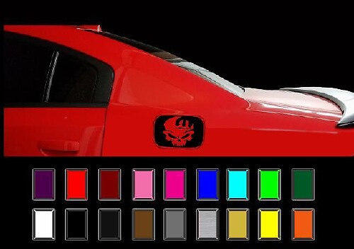 Skull Gas Cap Decal Overlay Vinyl Stickers for Dodge Charger 2011-2018