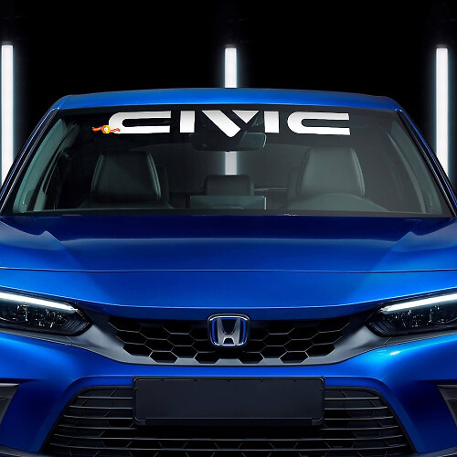 Civic Windshield Banner Vinyl Decal For Honda Civic 