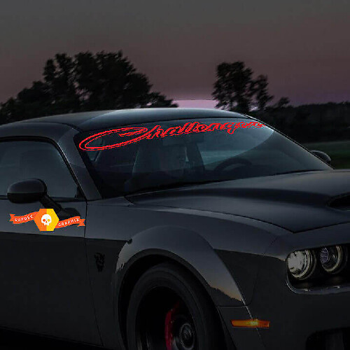 Branded Windshield Vinyl Decal for Dodge Challenger