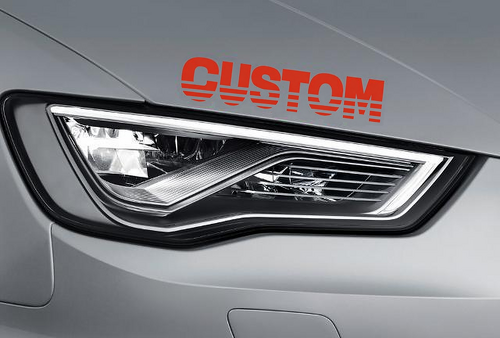 CUSTOM Split Stencil Hood Lettering Vinyl Decal for Musclecar