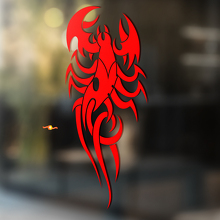 Scorpion Smooth Curved Lines Universal Vinyl Decal Sticker_3