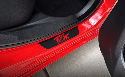 CUSTOM T/X Mixed Lettering Four Piece Door Sill Set Door Vinyl Decal Sticker for Dodge Charger