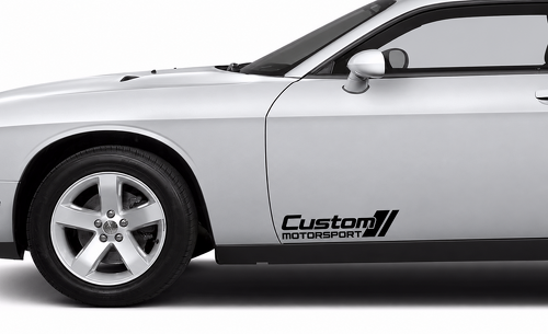 Custom Motorsport Slash Pair Side Vinyl Decal Sticker