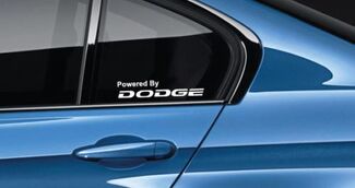 Powered By Dodge Decal Sticker logo USA RAM SRT HEMI MOPAR Pair