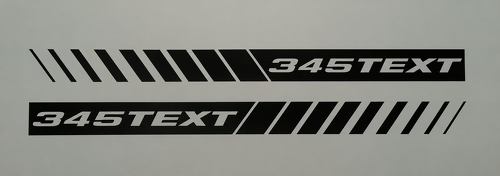 345 Hemi SRT8 Style Custom TEXT Strobe Pair Hood Vinyl Decal Sticker for Dodge Charger