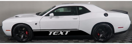 Custom Text Door Stickers Decals Graphics Vinyl Stripes for Dodge Challenger