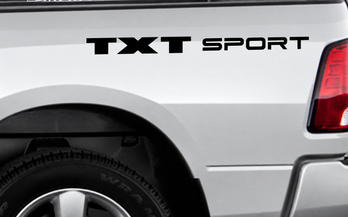 TXT SPORT Lettering Bedside Vinyl Decal Sticker for Dodge Ram 1500