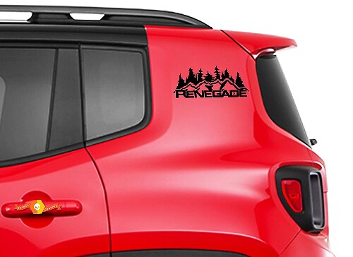Vinyl Door Decal Sticker Side Graphic Set 4 for Jeep Renegade
