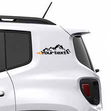 Custom Text Mountains Vinyl Decal Sticker Graphic 2 for Jeep Renegade 3