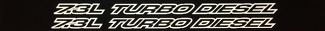 7.3L Turbo Diesel Outline Series Fits F-250, F-350 Vinyl Hood Sticker Decals
