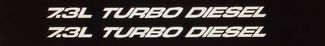 7.3L Turbo diesel (pair) Hood, Window, sticker decals Fits Ford F250 F350