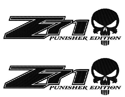 Z71 Punisher Edition Side Vinyl Decals for Chevy Silverado