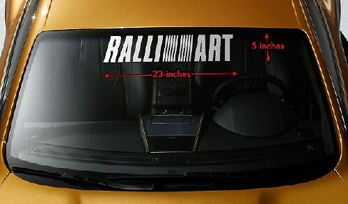 Ralliart Style Windshield Banner Vinyl Decal for Mitsubishi