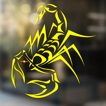 Scorpion Thin Lines Tribal Style Universal Vinyl Decal Sticker_4