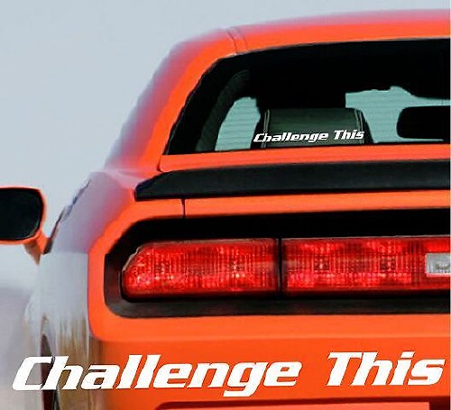 Challenge This Decal Graphic Stripe Sticker for Dodge Challenger