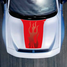 Hood Flame Gradient Decal Sticker for Dodge Charger Electric 4