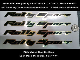 RS SS Rally Sport Decal Kit 2pcs Camaro Gold Chrome Hood Scoop 0115