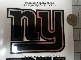 Giants Decal Football Chrome Black Car Window Sticker