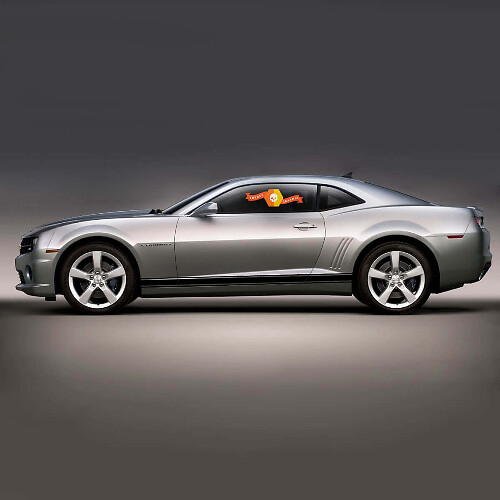 Outline Rocker Panel Stripes Vinyl Decals Kit for Chevrolet Camaro 2010-2015_1