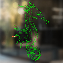 Seahorse Outline Design Universal Vinyl Decal Sticker_3