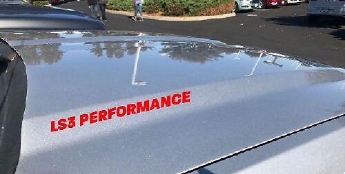 LS3 Performance Hood Vinyl Decal Set for Corvette, Camaro SS & Pontiac G8 