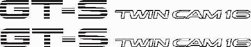 GT-S Twin Cam 16 AE86 vinyl Sticker Decals 3 - SET of 2