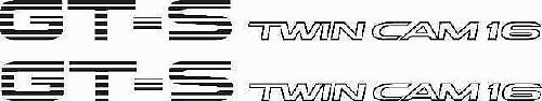 GT-S Twin Cam 16 Strobe Side Vinyl Decal Set for Toyota Corolla AE86