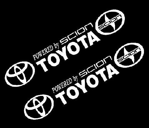 Powered by Scion Toyota Vinyl Decals