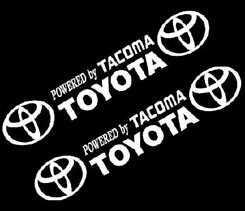 Powered by Tacoma Toyota Vinyl Decals