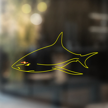Minimalist Shark Line Art Universal Vinyl Decal Sticker_4