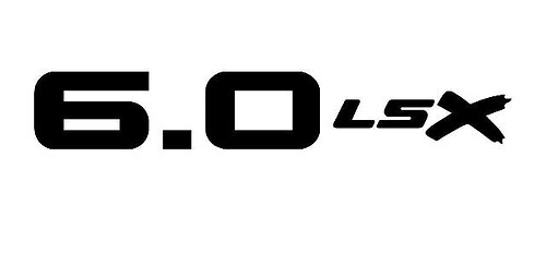 6.0 LSX - Vinyl Decal - Black LS Chevy Car Truck Corvette Camaro Mustang Sticker