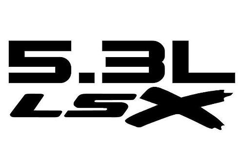 5.3L LSX - Vinyl Sticker Decal - Black LS Chevy Car Truck Corvette Camaro Mustang 5.3