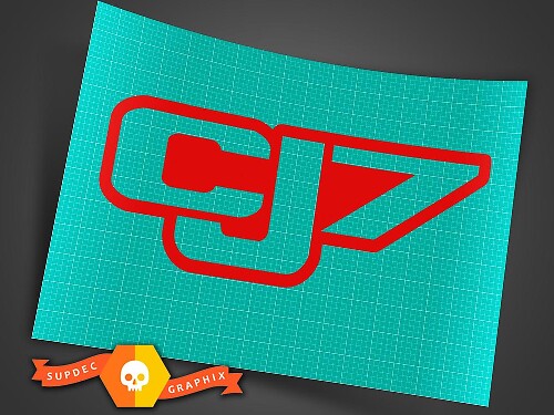CJ7 Logo Hood Side Doors Vinyl Decal Kit for Jeep CJ CJ-7