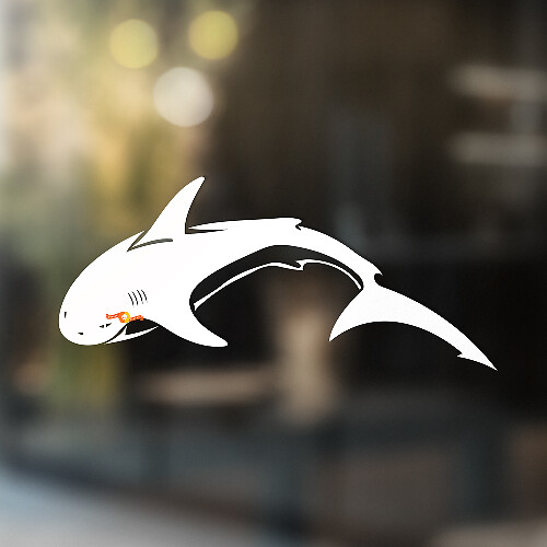 Great White Shark Universal Vinyl Decal Sticker