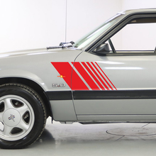  1979-1993 Ford Mustang Faded Side Stripes Strobe Stickers Decals kit 79- 93 3