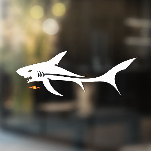 Angry Shark Universal Vinyl Decal Sticker