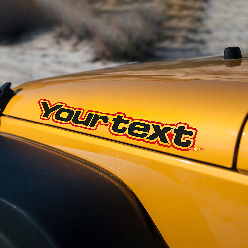 Custom Text Hood Fender Vinyl Decal Sticker for Jeep Wrangler Renegade