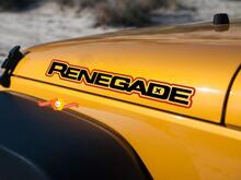 2pcs RENEGADE 2-Colors Hood Sticker Decal Fender Graphic JEEP WRANGLER RENEGADE 2