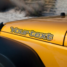 Custom Text Hood Fender Vinyl Decal Sticker for Jeep Wrangler Renegade 3