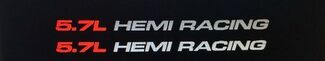 (1) Pair Decals For 5.7L HEMI RACING Fits Dodge Ram V8 1500, 2500 17