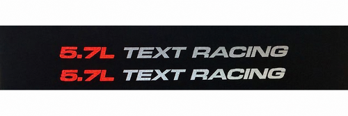 Custom Text 5.7L Racing Stickers Decals Pair Fits Dodge Ram V8 1500 2500