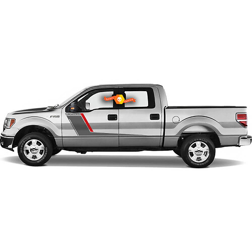 Platinum Side Stripes Graphics Stickers Decals Duo Color Vinyl for Ford F-150
